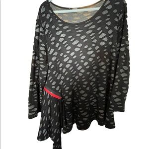 Black and Gray Plus Size Tunic